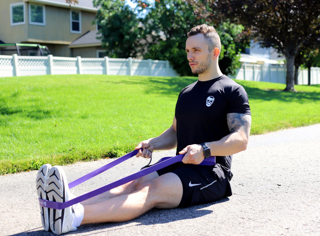 resistance band rows