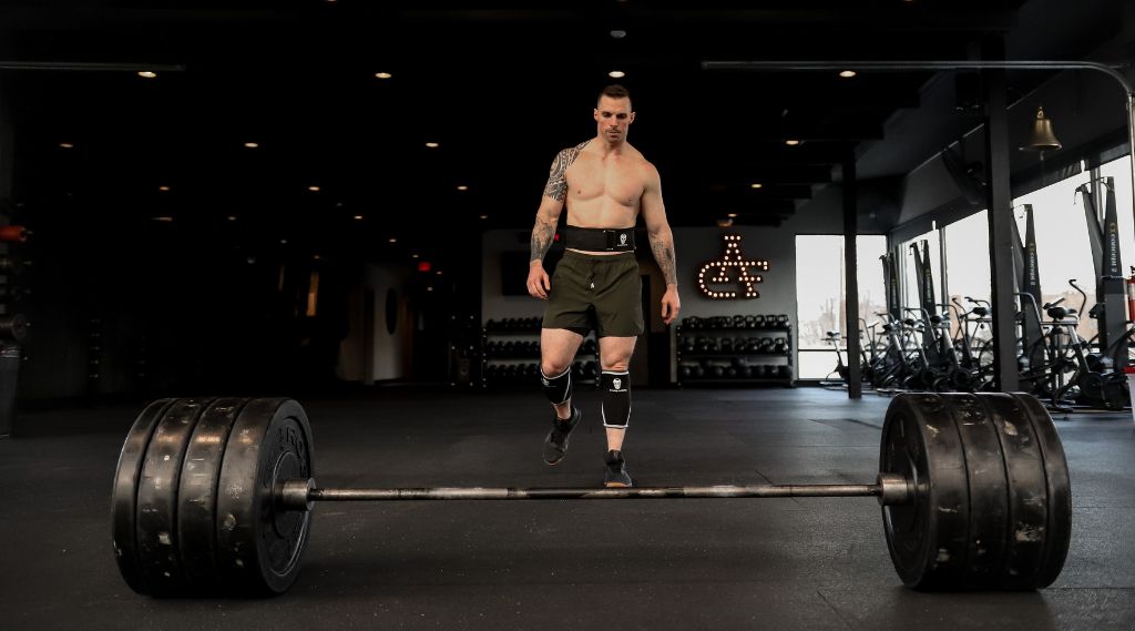 wearing knee sleeves
