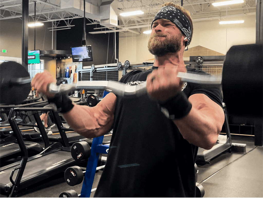barbell cheat curl