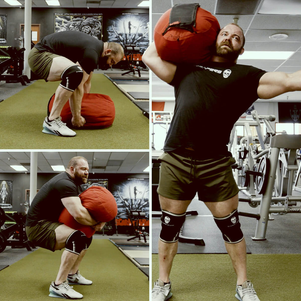 sandbag to shoulder exercise