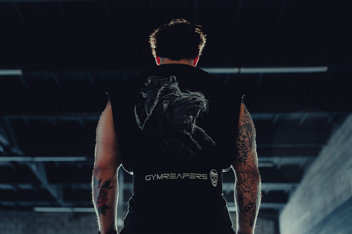 Jack wearing the Gymreapers Lever Belt during a lifting session, highlighting his go-to gear for support and stability during heavy lifts.