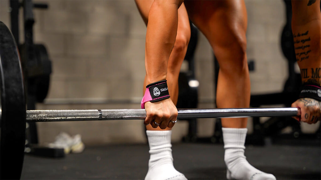 lifting straps pink