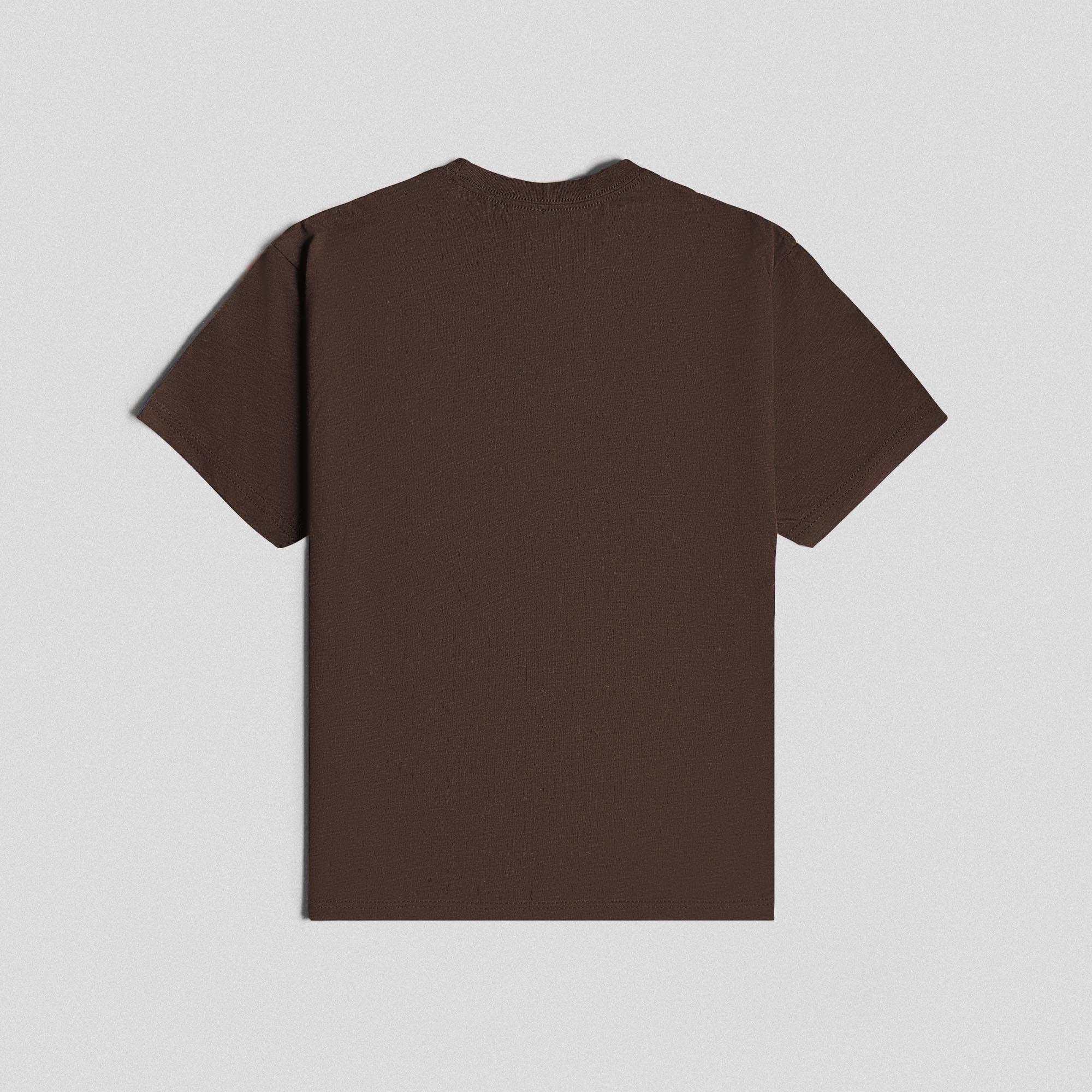 Toffee Basic Shirt lay flat back view