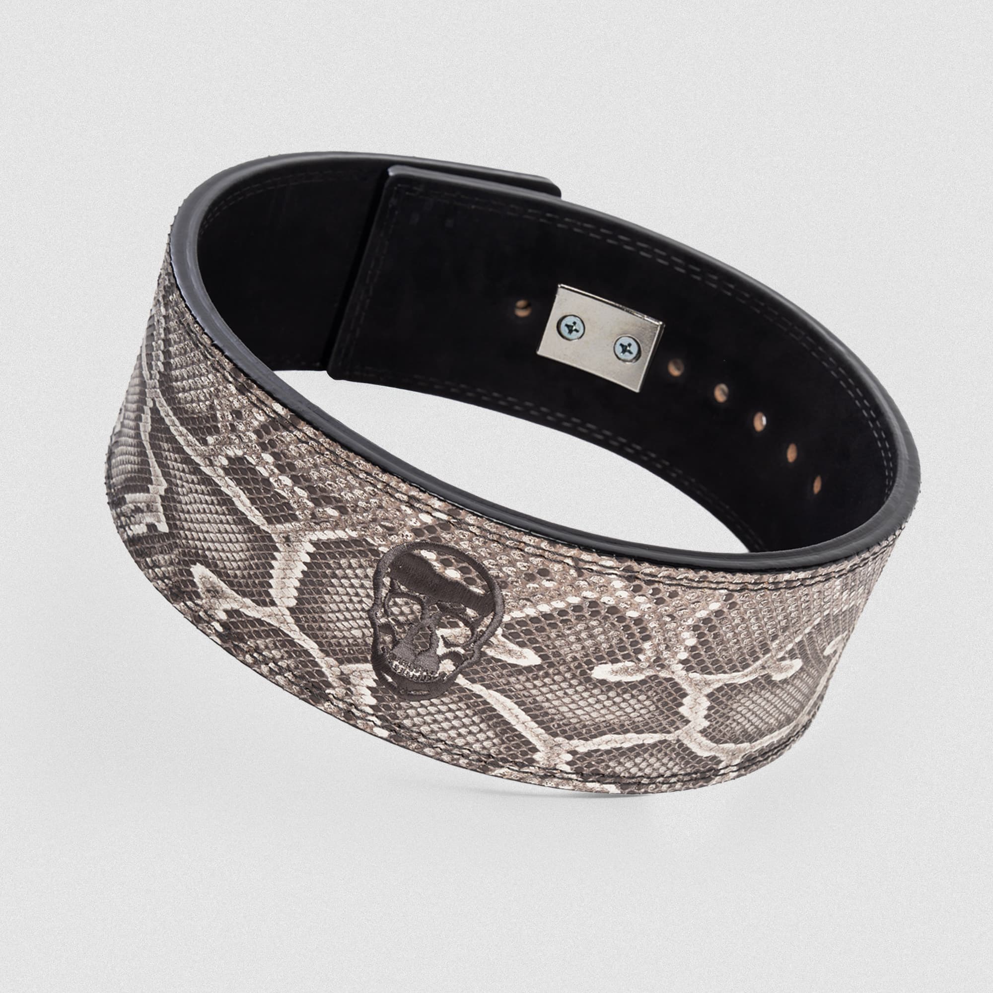 white python lever belt main image