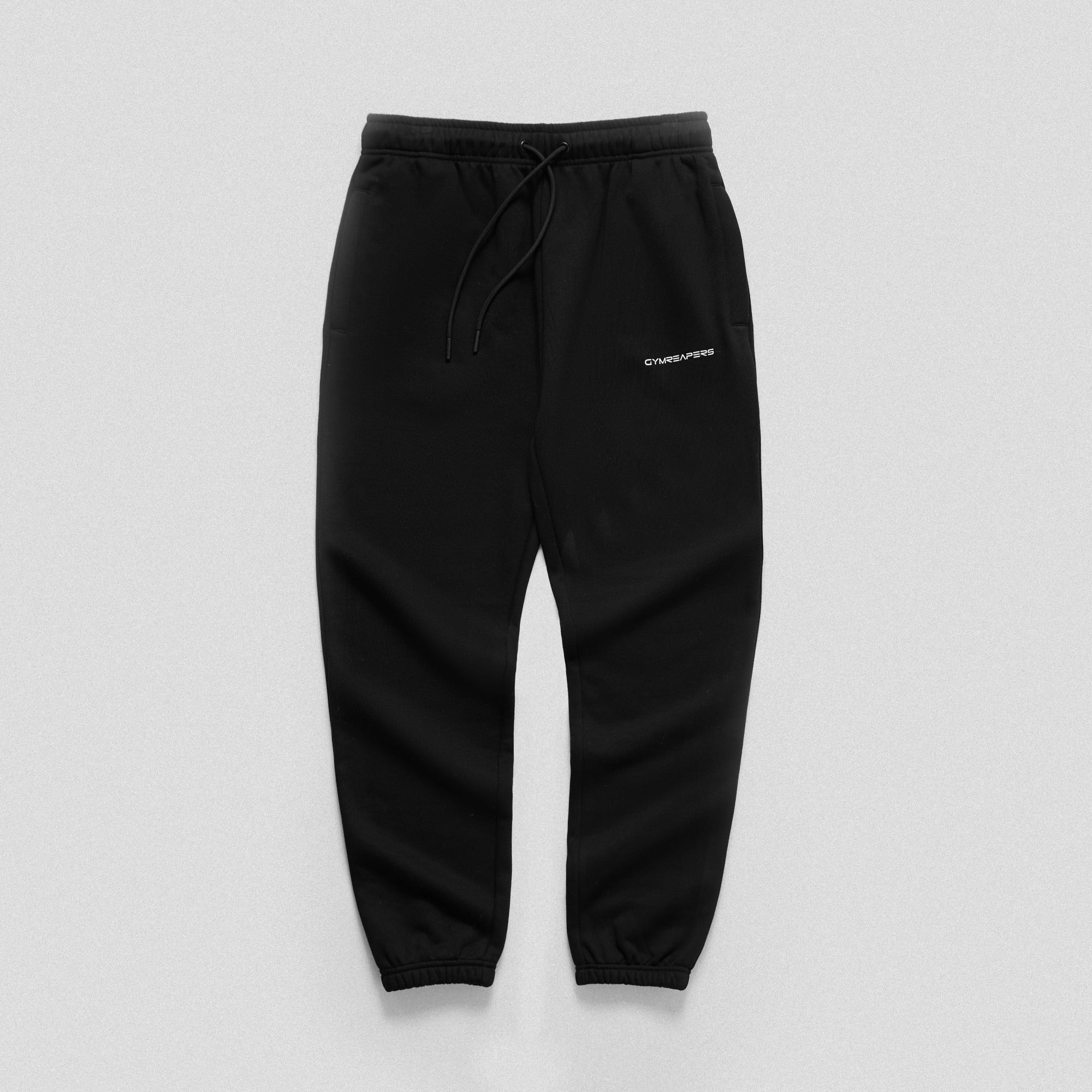 black white axis joggers front