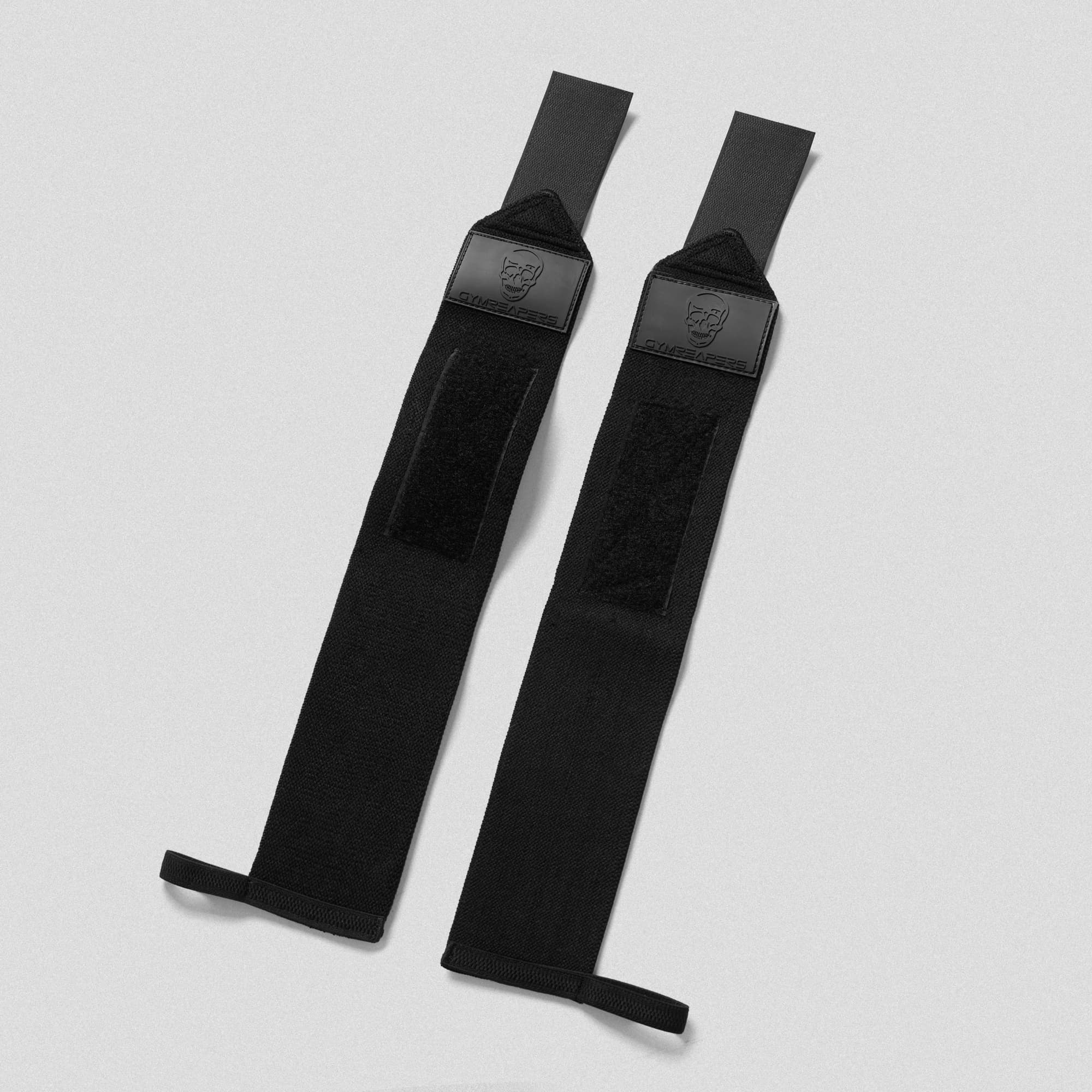 black/rubber wrist wraps full flat